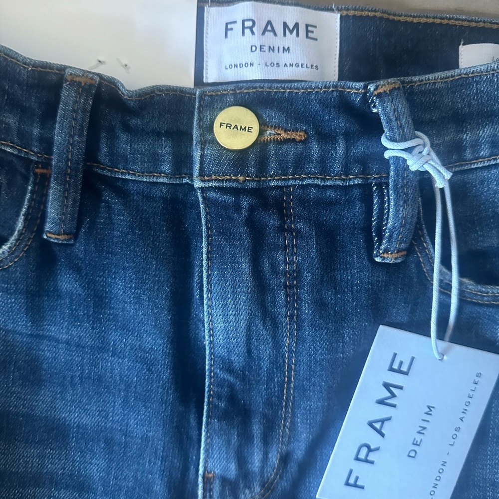 NWT FRAME High Rise Straight JEANS - Picture 4 of 6